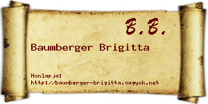 Baumberger Brigitta névjegykártya